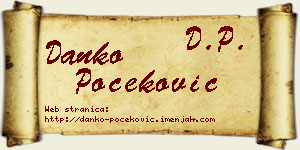 Danko Počeković vizit kartica